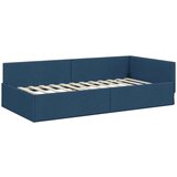  Kutni okvir kreveta s uzglavljem Plava 80 cm x 200 cm tkanina | shoptok.hr