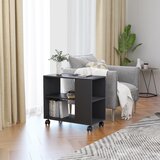 vidaXL Stranska mizica siva 70x35x55 cm konstruiran les, (20625563) Cene