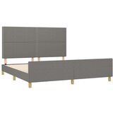  Okvir za krevet s uzglavljem tamnosivi 180 x 200 cm od tkanine | shoptok.hr