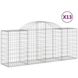  Lučne gabionske košare 13 kom 200x50x80/100cm pocinčano željezo | Eponuda.com