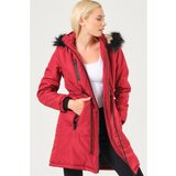 Dewberry Z6762 LADIES COAT-BURGUNDY Cijene