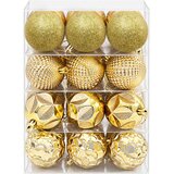  Set božićnih kuglica 36 kom. Zlatno 6 cm Polistiren | shoptok.hr