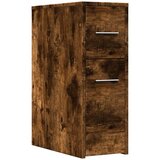 Maison Chic Ozka kopalniška kredenca - Kopalniška omarica - Kopalniški kabinet s kolesi dimljeni hrast inženirski les, (21794410) | Shoptok.si