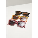 Urban Classics Accessoires Sunglasses Tilos 3-Pack dark red/black/orange Cene