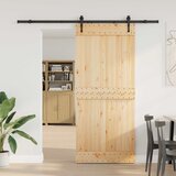  Klizna vrata NARVIK Prirodna i crna 90 x 210 cm (213,5 cm) | shoptok.hr