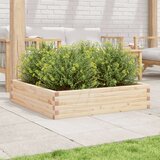  Vrtno cvetlično korito 100x100x23 cm trdna borovina | Shoptok.si