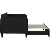  Dnevni krevet na razvlačenje crni 80 x 200 cm od tkanine | Eponuda.com