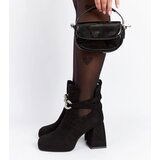 Gemre Black ankle boots embellished with rhinestones Elm | Shoptok.si