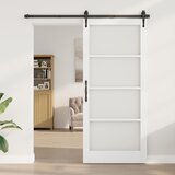 vidaXL Notranja vrata z steklom "ORKDAL" bele barve 93x211x4 cm | Shoptok.si