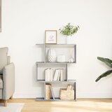 Pregrada regal za knjige 3 razina sivi 70x24x97 cm drveni | Eponuda.ba