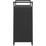 vidaXL Barska kolica s ladicom crna 100 x 45 x 97 cm od poliratana | shoptok.hr