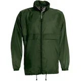 VJETROVKA S KAPULJAČOM ZIP UNISEX B&C SIROCCO TAMNO ZELENA XL