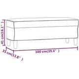  Klupa smeđa 100x35x41 cm baršunasta | shoptok.hr