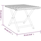  Sklopivi stol sivi 45 x 35 x 32 cm od poliratana | shoptok.hr
