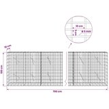  Gabion s žicom debljine 5 mm i mrežom 5x10 cm 700x10x100 cm - 10 cm 100 cm 700 cm | shoptok.hr