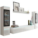 P & B Dnevni Regal Vera, Bela, Visoki Sijaj, 4-Delno, Led Cene