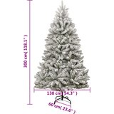  Umjetno božićno drvce sa šarkama i snijegom 300 cm | shoptok.hr