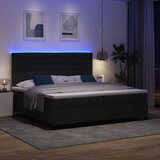  Krevet s opruga kutije s madracem Crna 200 x 200 cm tkanina | shoptok.hr