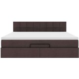 vidaXL Otomanski krevet s madracem i LED tamnosmeđi 180x200 cm tkanine | shoptok.hr