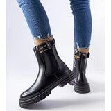 Gemre Black ankle boots with decorative fastening Jonesboro | shoptok.hr
