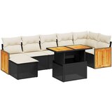  8-dijelni set vrtnih sofa od poliratana s jastucima crni | shoptok.hr