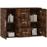  Komoda boja dimljenog hrasta 91x29,5x65 cm konstruirano drvo | shoptok.hr