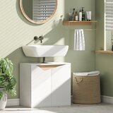 HOMCOM Omara pod umivalnikom iverna plošča, MDF 60D x 35Š x 57,9V cm Bela, (5000279384) | Shoptok.si