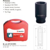 Würth Set kovanih 6-ugaonih metričkih dugih nasadnih ključeva 3/4 | ePonuda.com