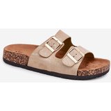 Boto Women's Slip-On Sandals On Cork Sole Gold Cortina | Shoptok.si