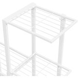 vidaXL Stojalo za rože 94,5x25x88 cm belo kovinsko | Shoptok.si