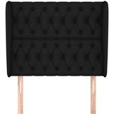  Uzglavlje s ušima crno 103x23x118/128 cm od tkanine | shoptok.hr