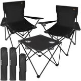 Trizand Set sklopivih kamping stolica i stola 2+1 crni Cene