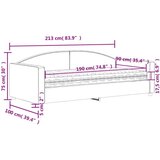 vidaXL Dnevna postelja z vzmetnico svetlo siva 90x190 cm bla | Shoptok.si