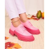 Resti Pink Women's Matte Half Shoes on a Solid Sole Trendy Chunky | Shoptok.si