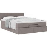 vidaXL Otomanski posteljni okvir z vzmetnico taupe 140x200 cm blago | Shoptok.si