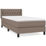  Krevet s oprugama i madracem smeđesivi 90x190 cm od tkanine | shoptok.hr