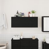  Kupaonski zidni ormarić crni 100x25x40 cm izrađeno drvo | shoptok.hr