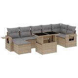 Maison Chic Seti vrtnega pohištva - Vrtna garnitura - Vrtni pohištvo set 8-delna z blazinami bež poli ratan, (21799531) | Shoptok.si