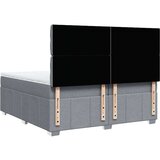  Krevet s oprugama i madracem svjetlosivi 200 x 200cm od tkanine | shoptok.hr