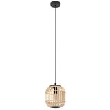 Eglo Bordesley viseća lampa E27, Ø21 cm, crna/prirodni bambus, 43231 | shoptok.hr