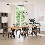 vidaXL Noge za blagovaonski stol u obliku slova X, 3 kom, crne, 70 x (72-73) cm, čelik | shoptok.hr