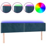  LED uzglavlje tamnoplavo 183x16x78/88 cm baršunasto | shoptok.hr