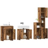  4-dijelni set kupaonskog namještaja od starog drveta | shoptok.hr