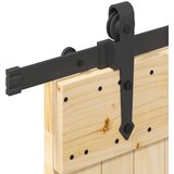 vidaXL Drsna vrata s kompletom vodil 85x210 cm trdna borovina | Shoptok.si