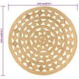  Ručno rađeni pleteni tepih od jute 210 cm | shoptok.hr