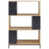 Bessagi Home stoječ regal megy, hrast, črna | Shoptok.si