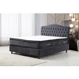 Hanah home Vassi Set 140 x 200 v3 - Anthracite dvojna boxspring postelja, (20976075)