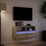  Zidni TV ormarići LED 2 kom boja hrasta sonome 41x31x45 cm | Eponuda.com