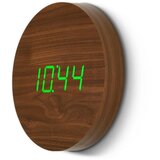 Gingko Smeđi zidni sat sa zelenim LED zaslonom Wall | shoptok.hr