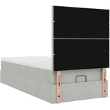  Okvir za krevet s madracima svjetlosivi 80x200 cm baršunasti | shoptok.hr
